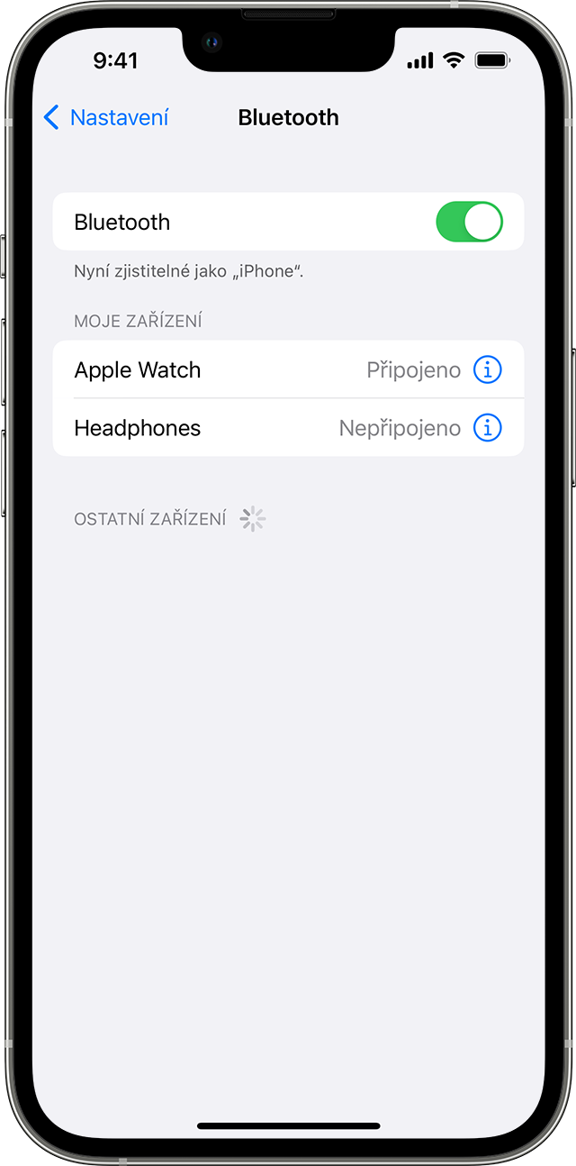 Spárování Bluetooth doplňku jiného výrobce s iPhonem nebo iPadem - Podpora  Apple (CZ)