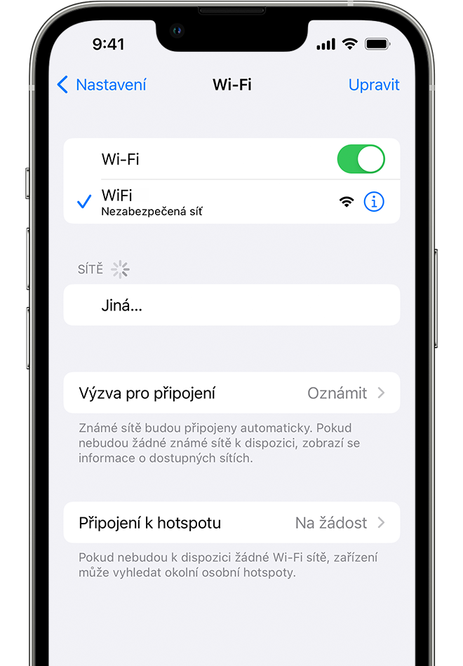 Co když se váš iPhone nebo iPad nemůže připojit k Wi-Fi síti - Podpora  Apple (CZ)