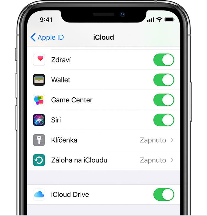 Nastavení iCloud Drivu - Podpora Apple