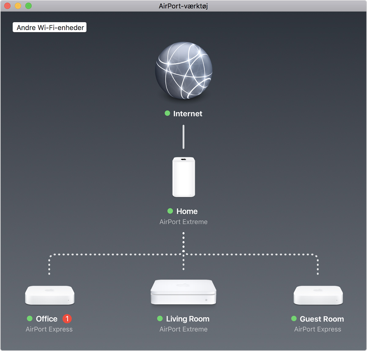 Opdatering af firmwaren på din AirPort-base - Apple-support (DK)