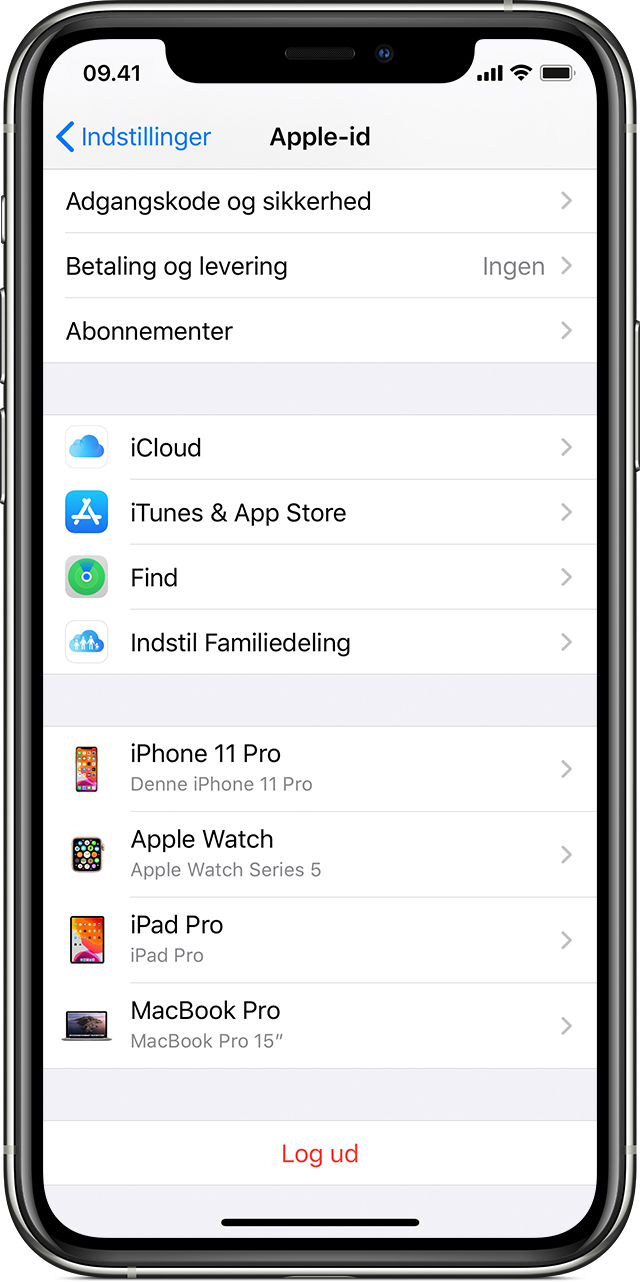 Kontroller listen over enheder for dit Apple-id for at se, hvor du ...