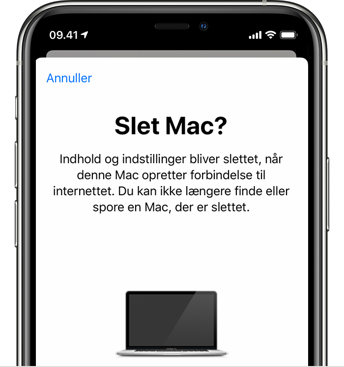 Tyveri bortkomst af Mac-computer Apple-support (DK)