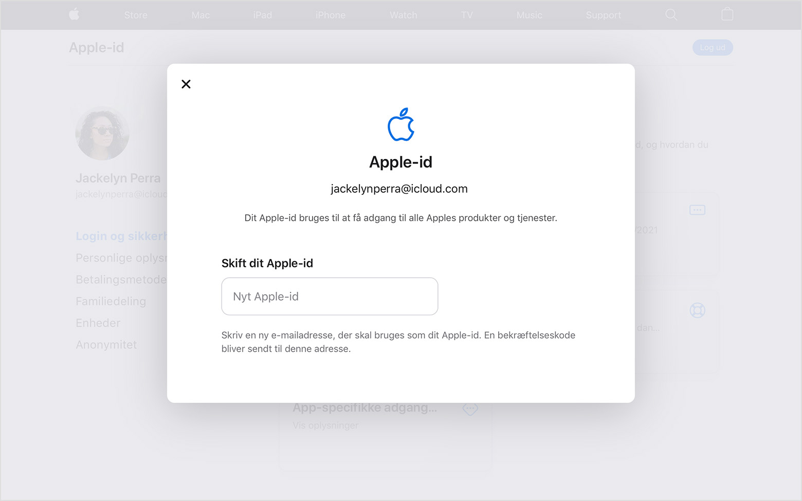 Ændring af dit Apple-id - (DK)