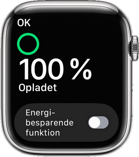 Kontroller batteriet, og oplad dit Apple Watch - Apple-support (DK)