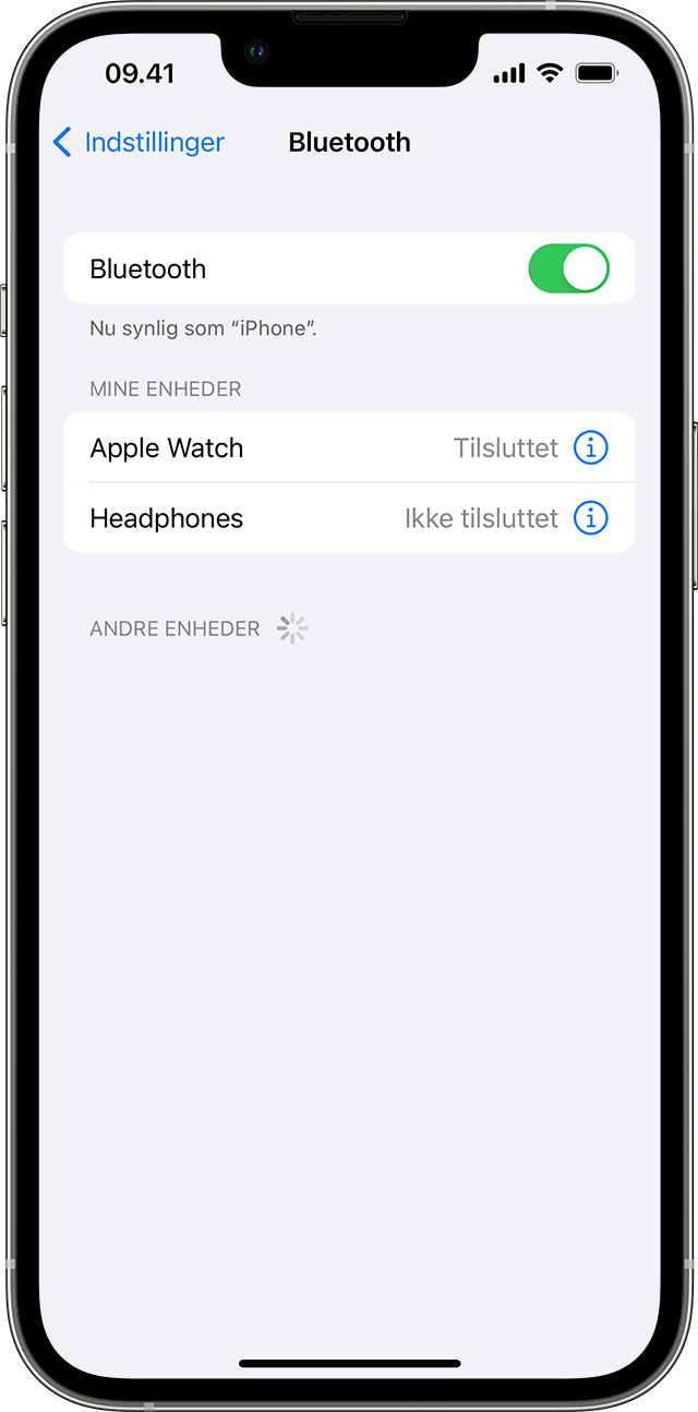 Dan par mellem Bluetooth-tilbehør fra en tredjepart og din iPhone eller  iPad - Apple-support (DK)