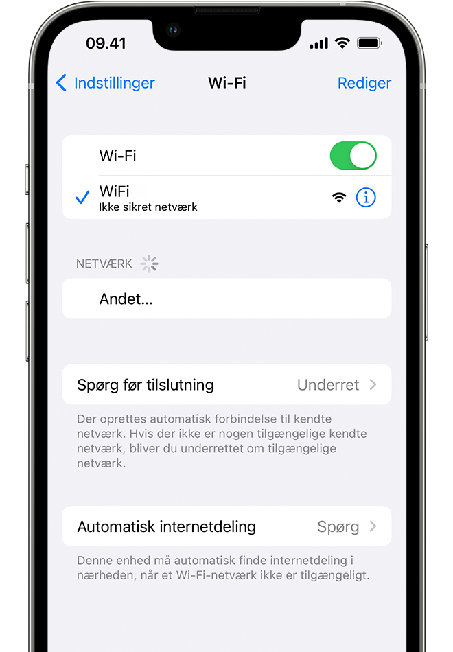 Hvis din iPhone eller iPad ikke kan oprette forbindelse til et Wi-Fi-netværk  - Apple-support (DK)