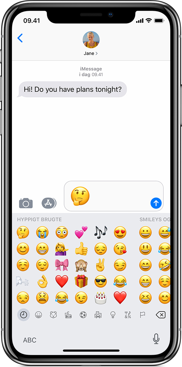 Brug af emojitegn på iPhone, iPad og iPod touch Applesupport
