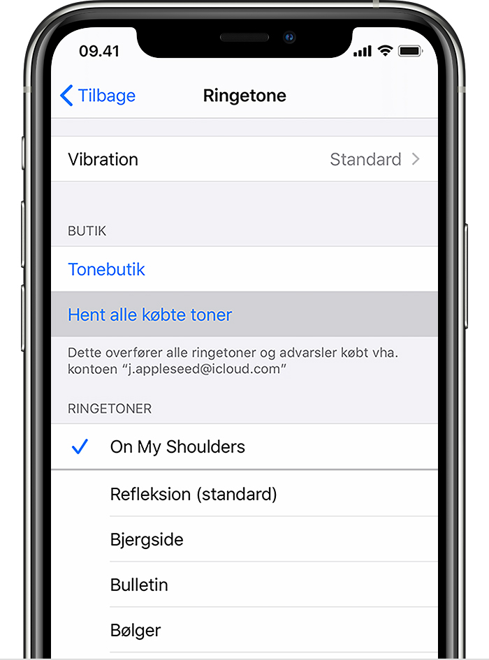 Brug af toner og ringetoner på din iPhone, iPad eller iPod touch -  Apple-support (DK)