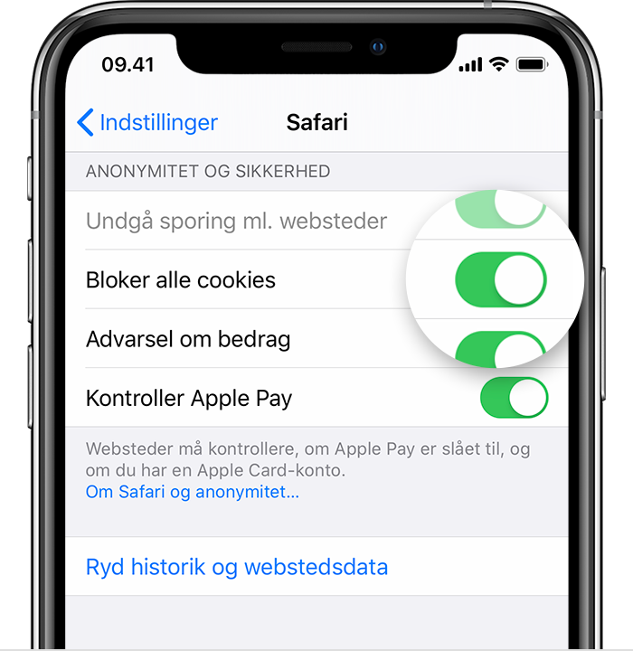 Rydning af historik og cookies fra Safari på din iPhone, iPad eller iPod  touch - Apple-support