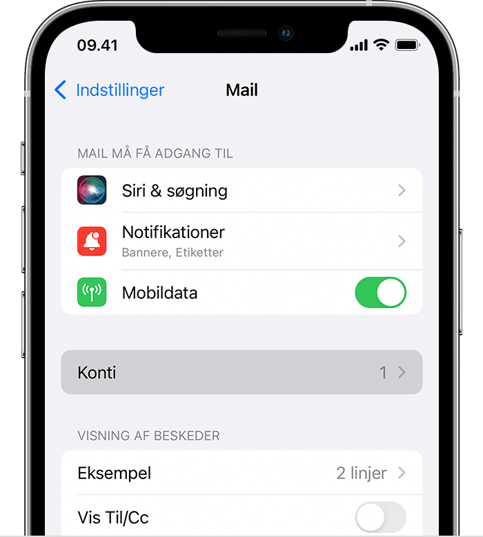 Sådan tilføjer du en e-mailkonto på iPhone, iPad og iPod touch -  Apple-support (DK)