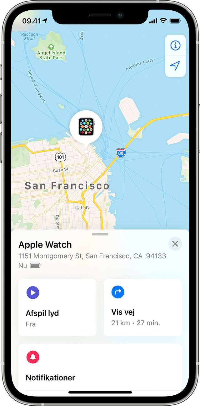 Hvis du mister dit Apple Watch, eller det bliver stjålet - Apple-support  (DK)