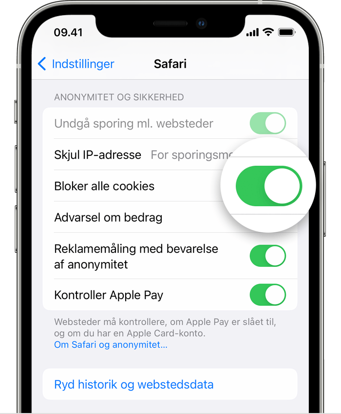 Rydning af historik og cookies fra Safari på din iPhone, iPad eller