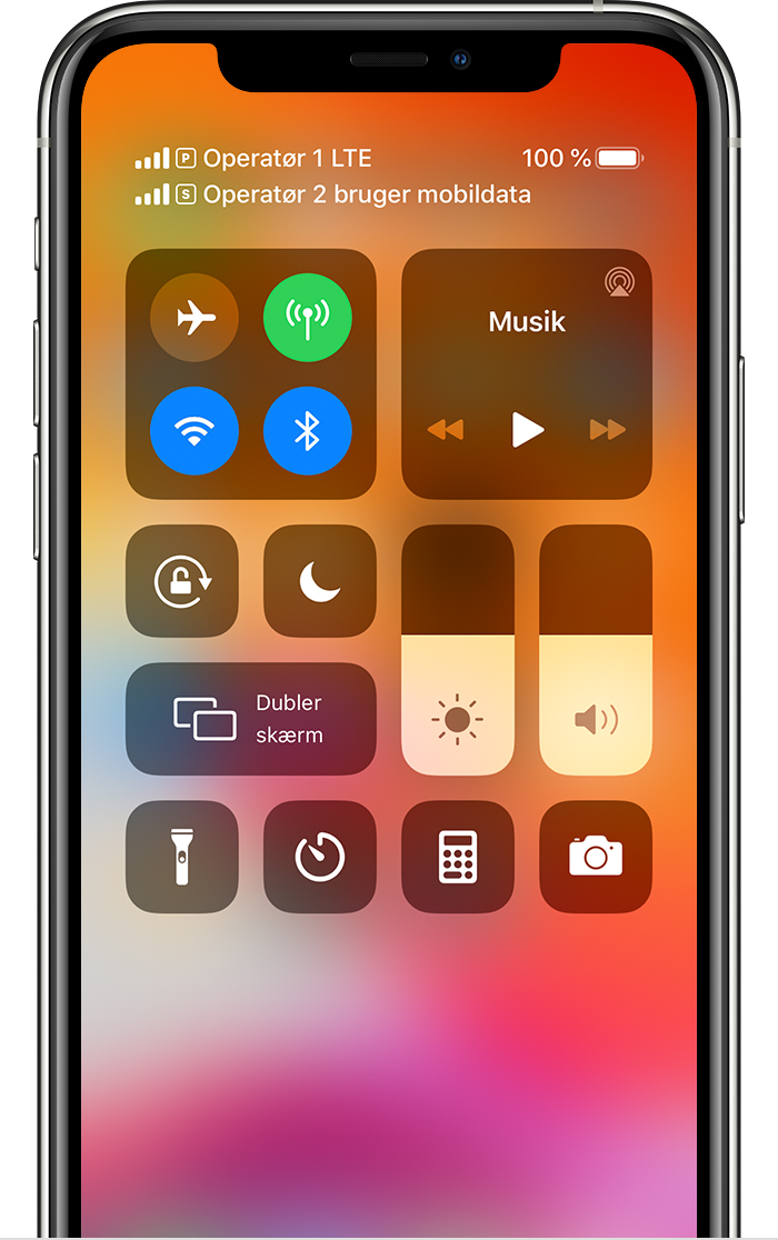 Brug Af Dobbelt Sim Med To Nano Sim Kort Apple Support