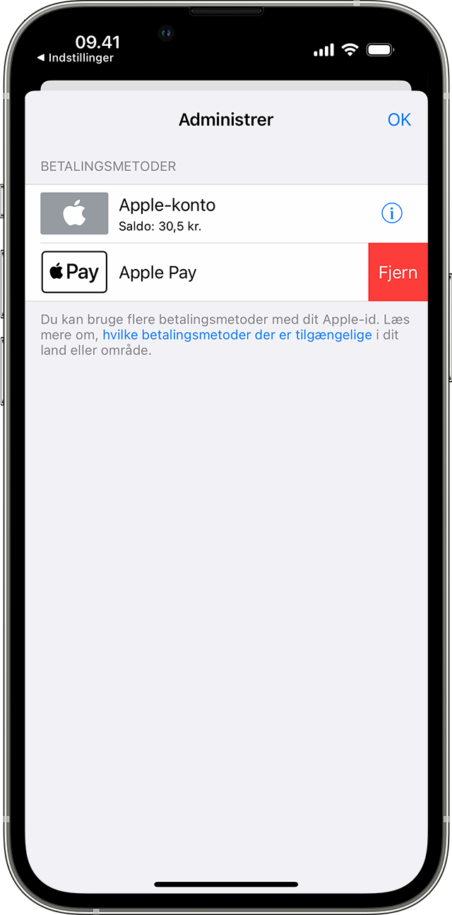 en betalingsmetode fra dit Apple-id Apple-support