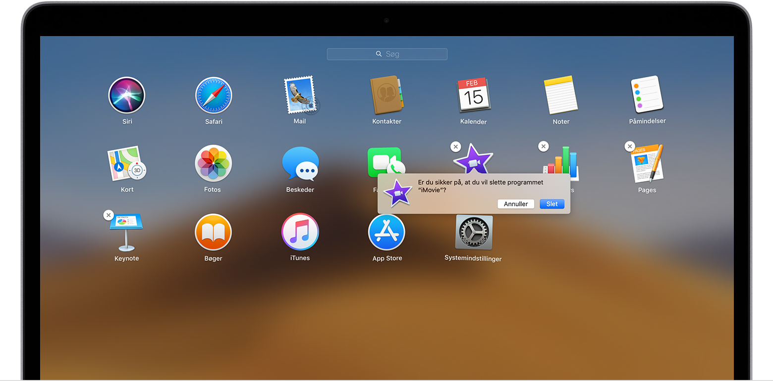 Sådan sletter du apps på din Mac - Apple-support