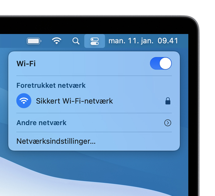Hvis du har brug for hjælp til Wi-Fi-adgangskoden - Apple-support (DK)