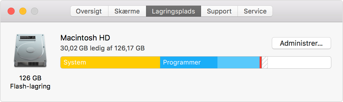 Sådan frigør du lagringsplads på din Mac - Apple-support