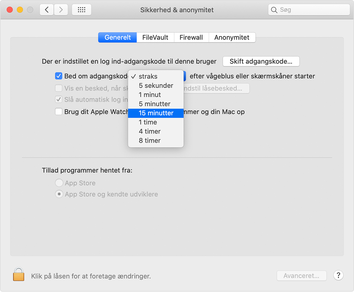 Automatisk log ind på en Mac-computer ved start - Apple-support (DK)