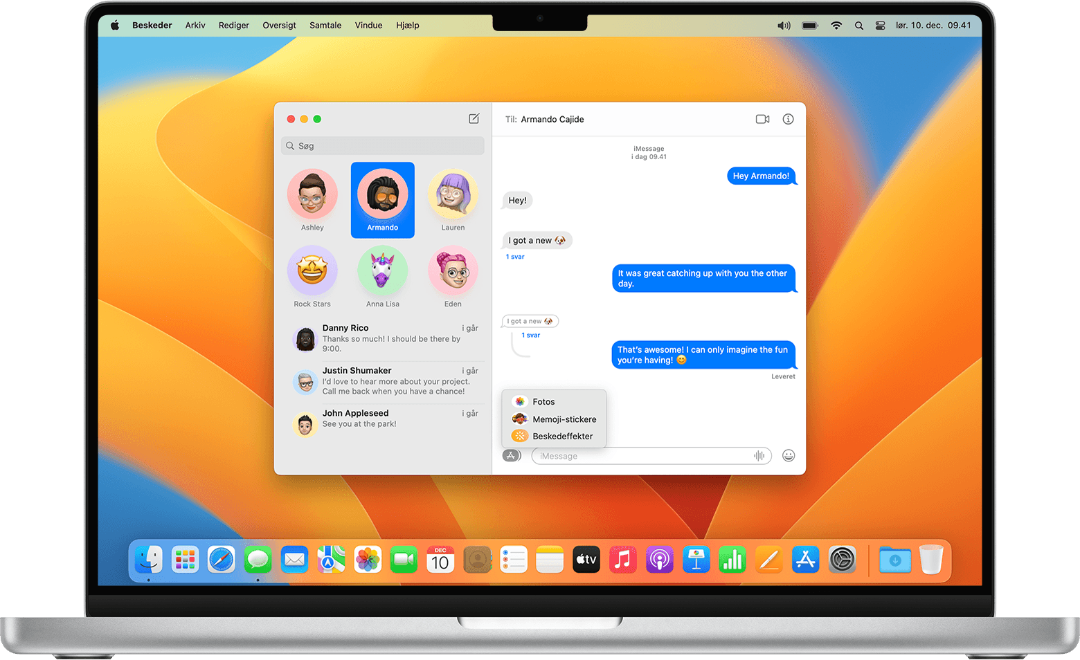 Brug af Beskeder på din Mac - Apple-support (DK)