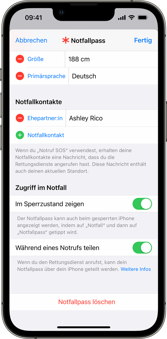 Ein iPhone mit dem Bildschirm 