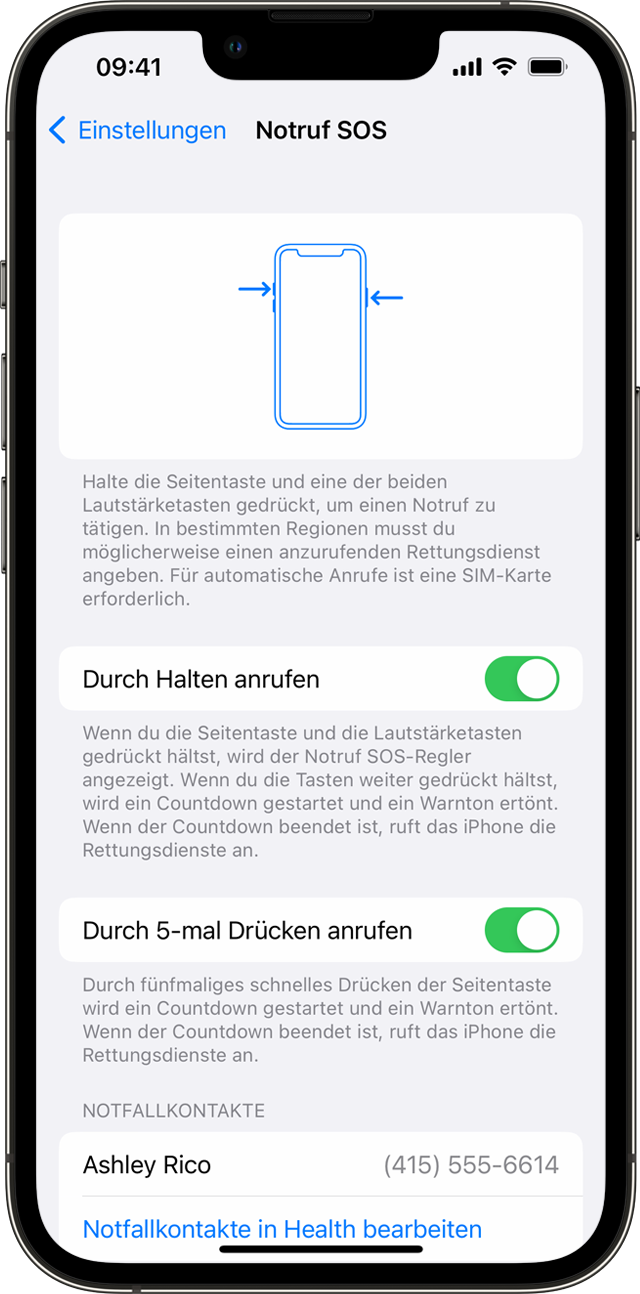 Ein iPhone mit dem Bildschirm 
