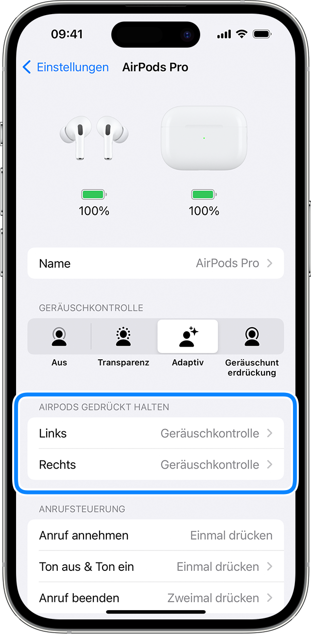 Die Einstellungen deiner AirPods und AirPods Pro ändern - Apple Support (AT)