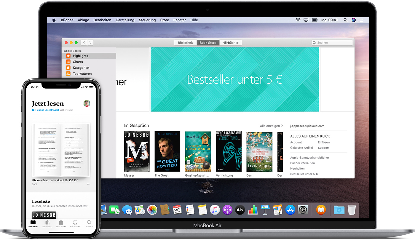 Bucher Und Mehr Mit Apple Books Lesen Apple Support