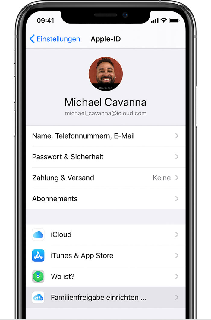 Familienfreigabe einrichten - Apple Support