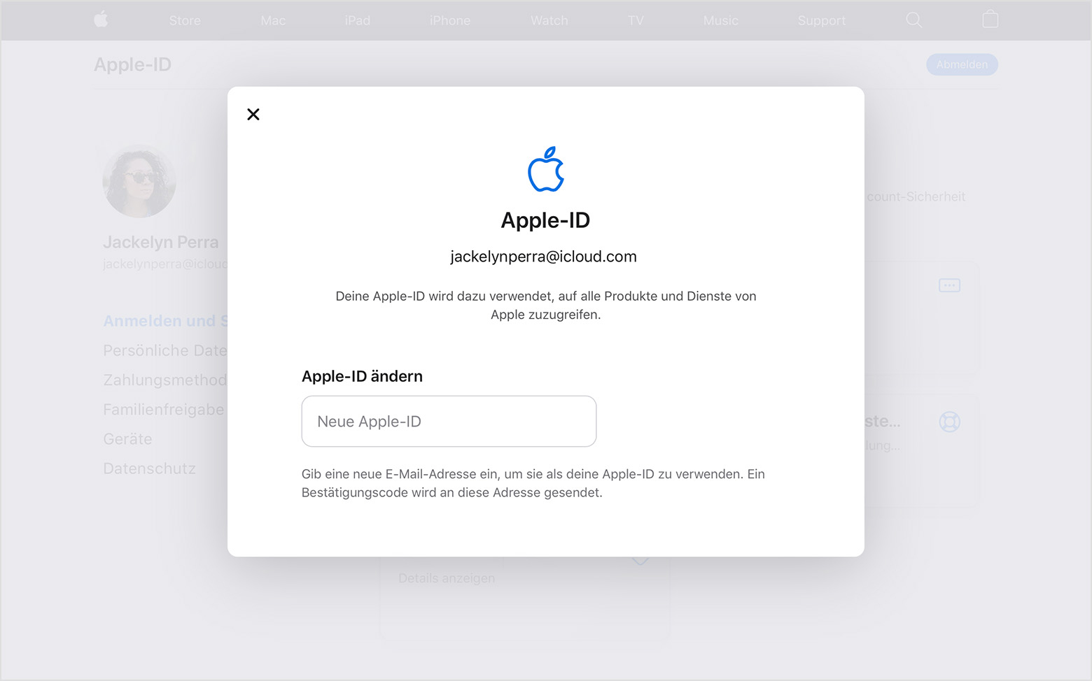 Deine Apple-ID ändern - Apple Support (DE)