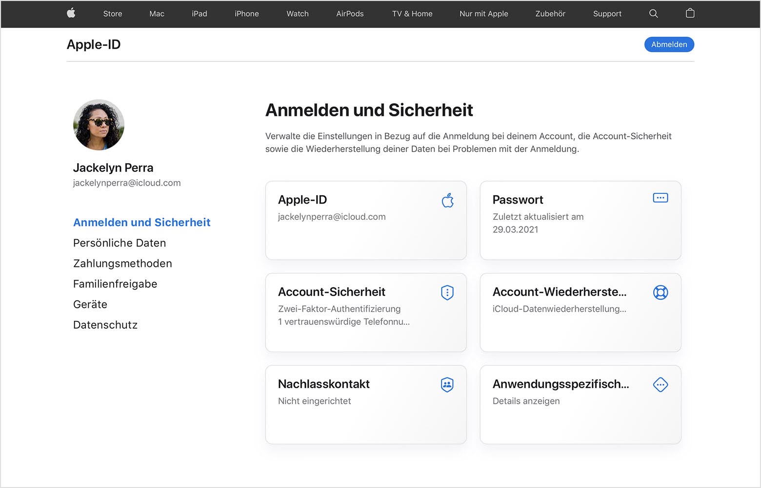 Deine Apple-ID ändern - Apple Support (DE)