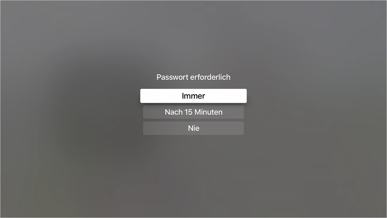 Passworteinstellungen für den iTunes Store und App Store verwalten