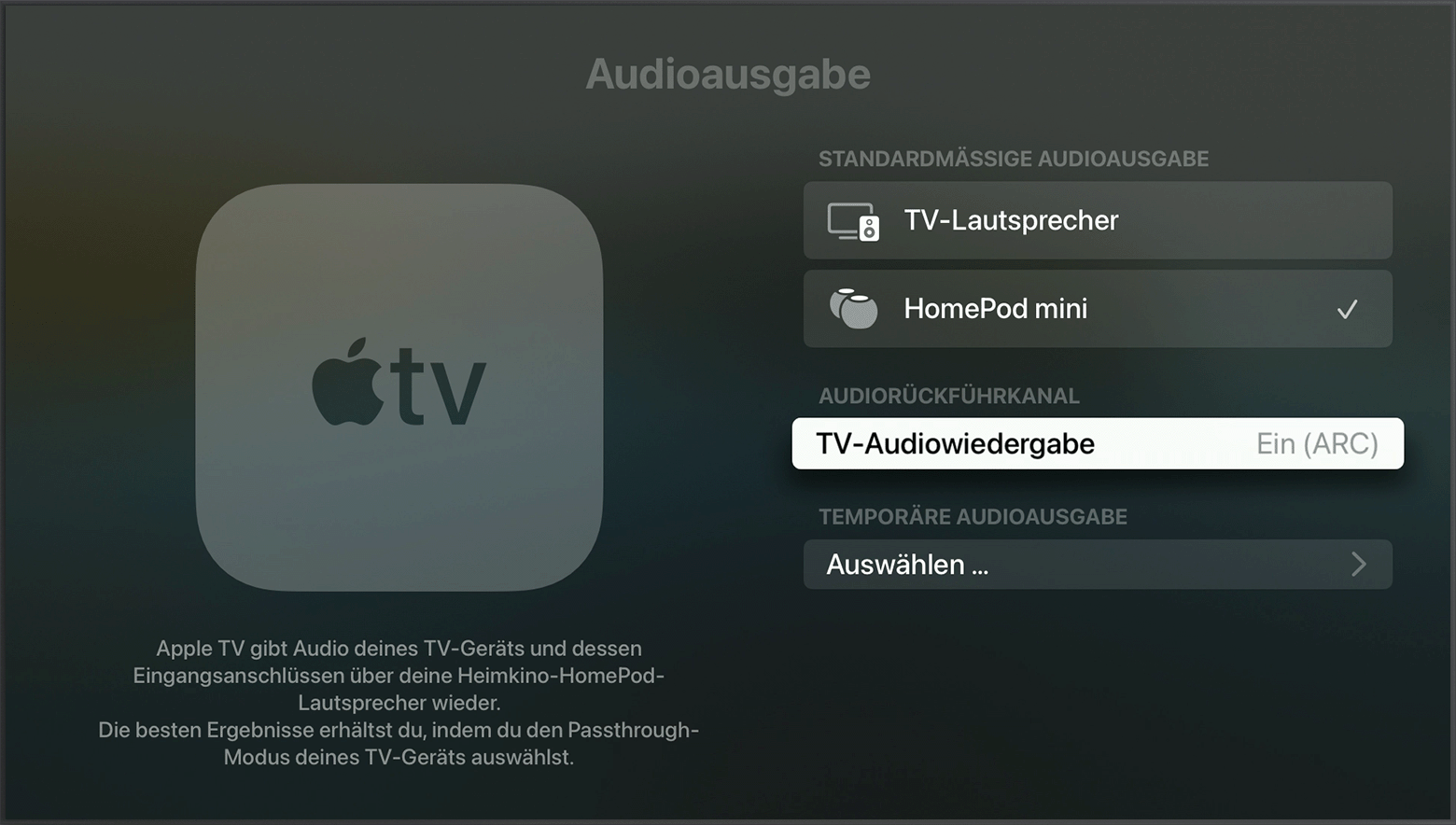 HDMI ARC oder eARC mit Apple TV 4K verwenden - Apple Support (DE)