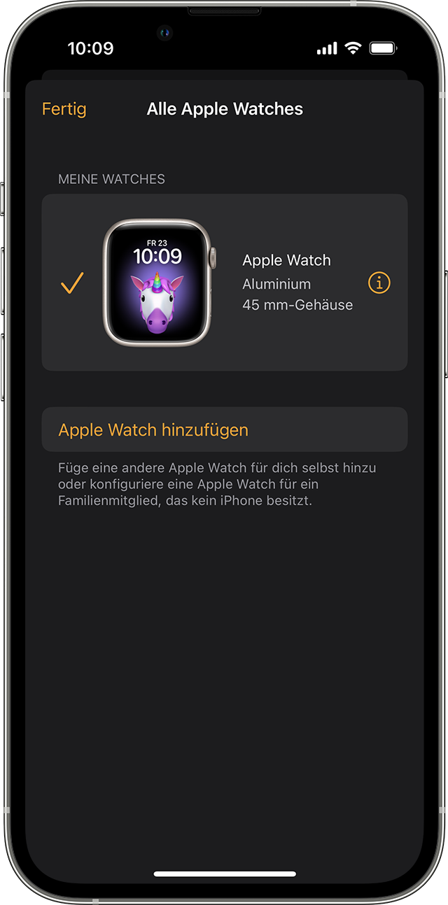 Apple Watch entkoppeln und löschen - Apple Support (DE)