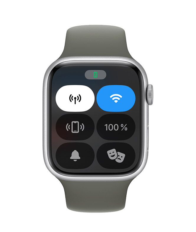 Mit einem iPhone verbundene Apple Watch