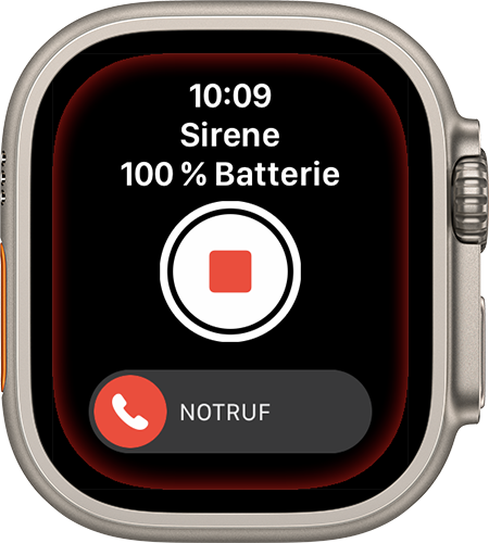 Mit "Sirene" auf der Apple Watch Ultra einen Hilferuf senden - Apple  Support (DE)