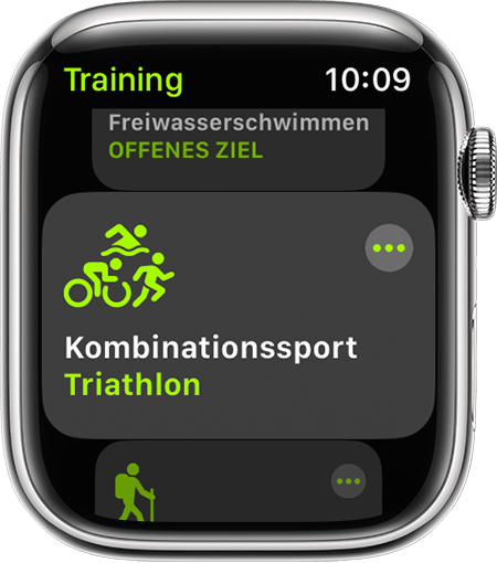 Die Trainingsoption "Kombinationssport" in der Trainings-App auf der Apple Watch.