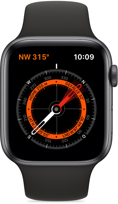 Verwendung Der Kompass App Auf Der Apple Watch Apple Support