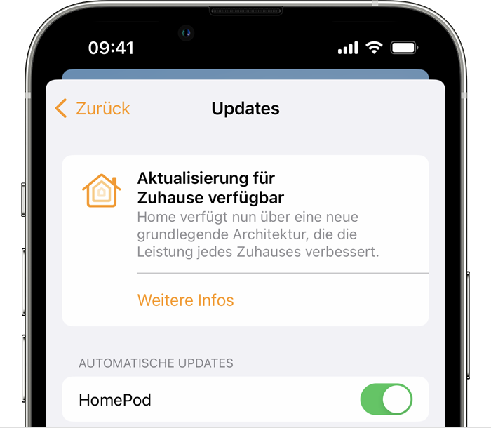 Upgrade auf die neue HomeArchitektur Apple Support (DE)
