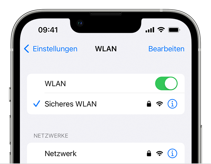 Hilfestellung für dein WLAN-Passwort - Apple Support (DE)