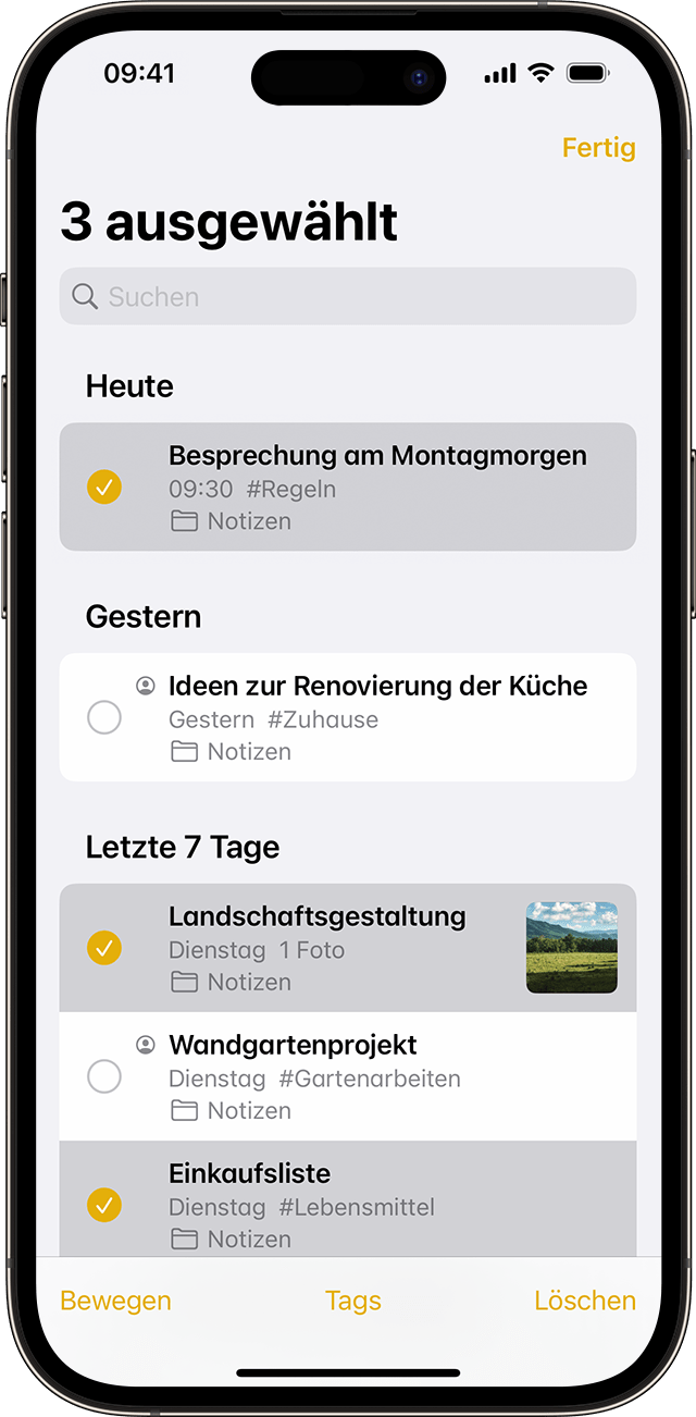 Tags und intelligente Ordner in "Notizen" auf deinem iPhone und iPad  verwenden - Apple Support (DE)