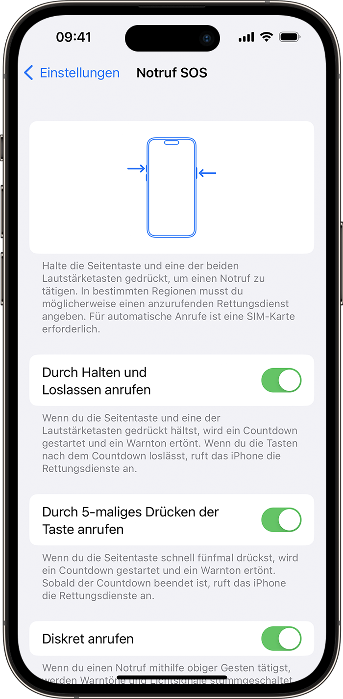 Notruf SOS auf dem iPhone verwenden - Apple Support (DE)
