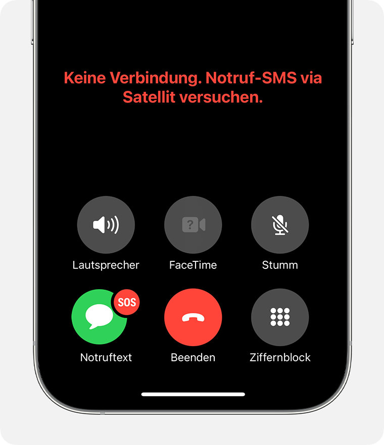 Notruf SOS via Satellit“ auf dem iPhone verwenden - Apple Support (DE)