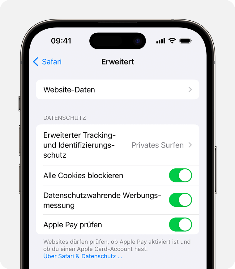 Über dein iPhone, iPad oder deinen iPod touch den Verlauf, Cache sowie  Cookies aus Safari löschen - Apple Support (DE)
