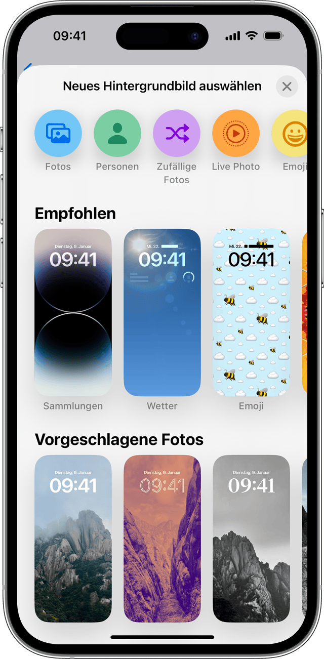 iPhone-Hintergrundbild ändern - Apple Support (DE)
