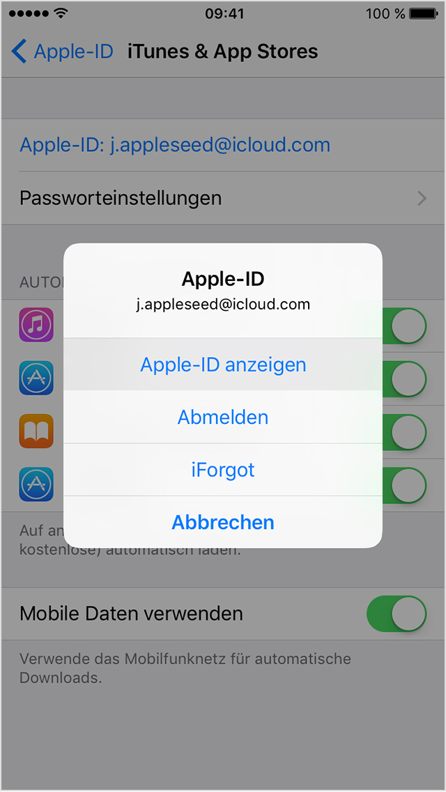 alte apple id löschen