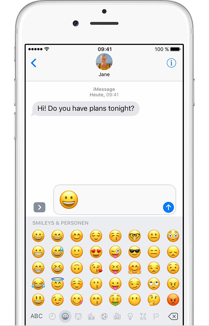 Emojis auf dem iPhone, iPad und iPod touch verwenden Apple Support