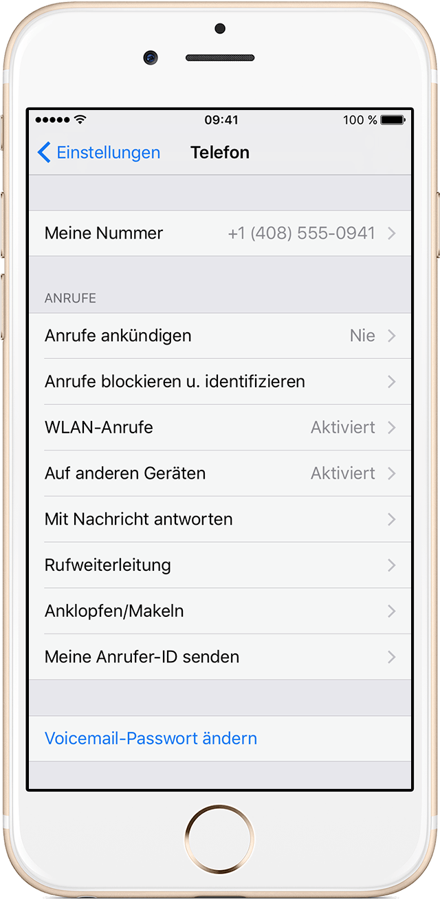 WLANAnrufe tätigen Apple Support