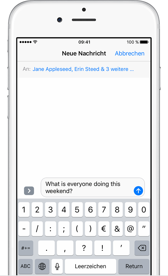 Gruppennachricht mit dem iPhone, iPad oder iPod touch senden - Apple ...