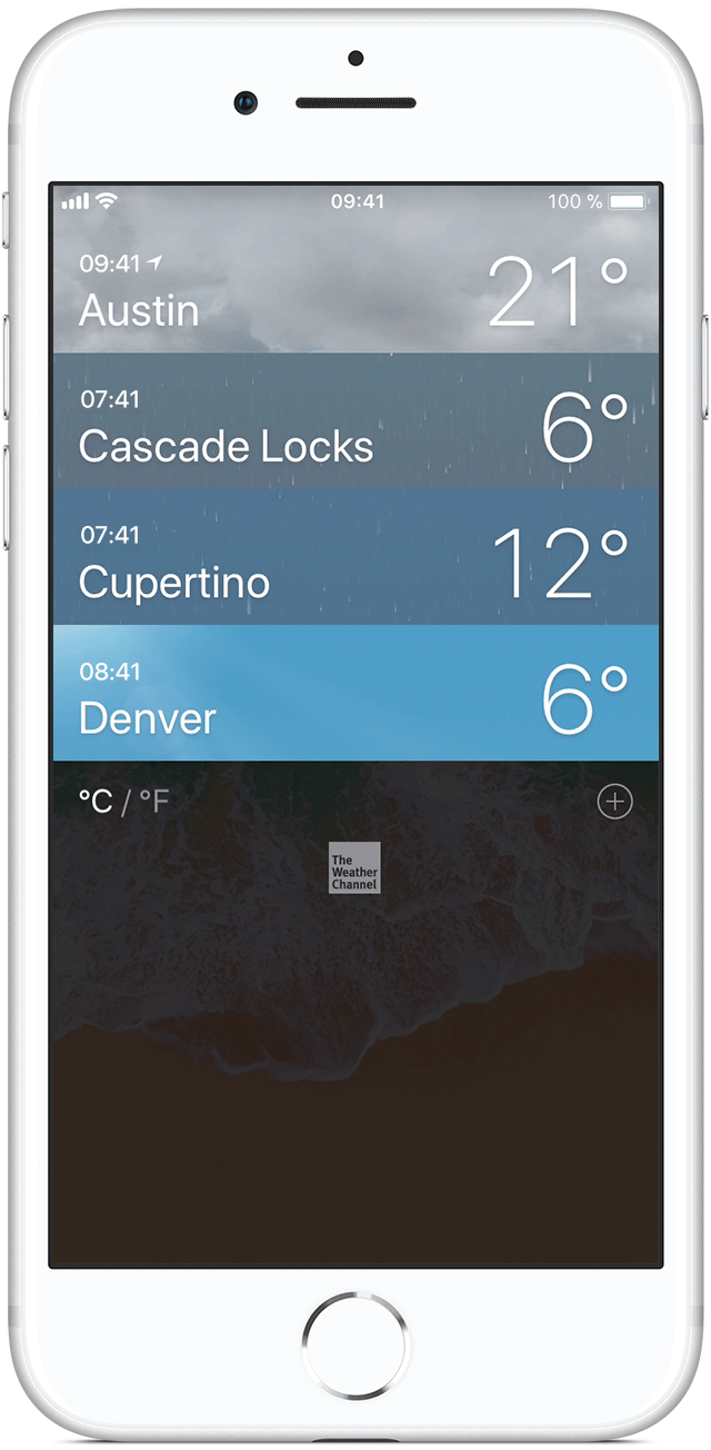 Informationen zur Wetter-App und zu den Symbolen auf dem iPhone und iPod touch - Apple Support