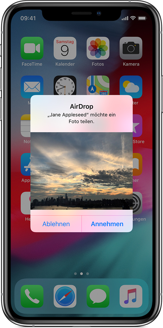 Ios12 Iphone X Airdrop Accept Prompt 
